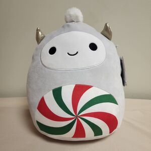 Squishmallow 12 inch NISSA the Peppermint Candy YETI Bigfoot RARE Plush